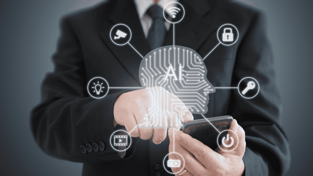 a man holding a phone